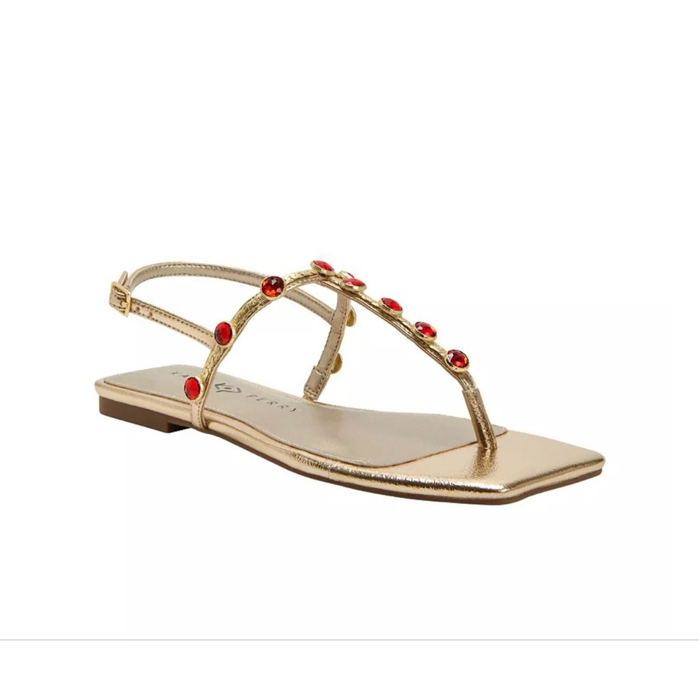 New in box Katy Perry Camie Gemstone Sandal in Gold size 7 US